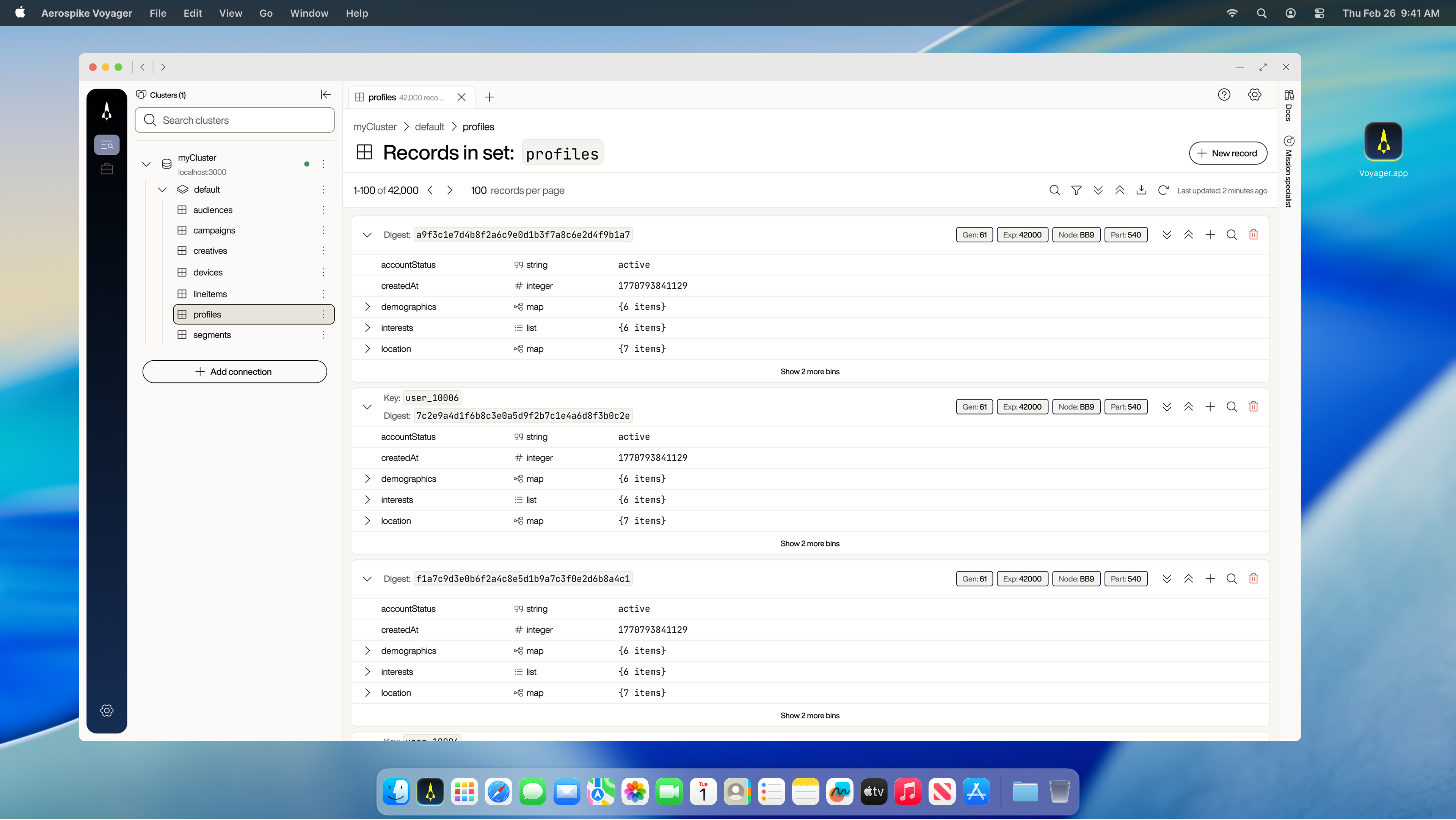 Voyager — visual developer tool for Aerospike